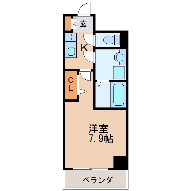 SHOKEN RESIDENCE名古屋(1K/4階)の間取り写真