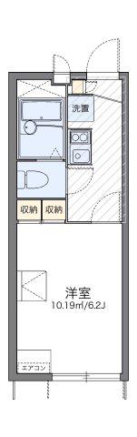 レオパレス匠(1K/1階)の間取り写真