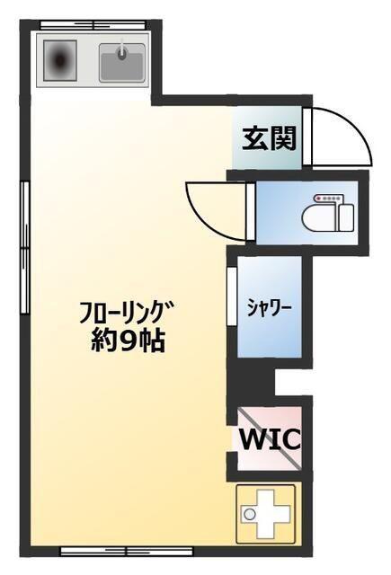 スガノハイツ(ワンルーム/2階)の間取り写真