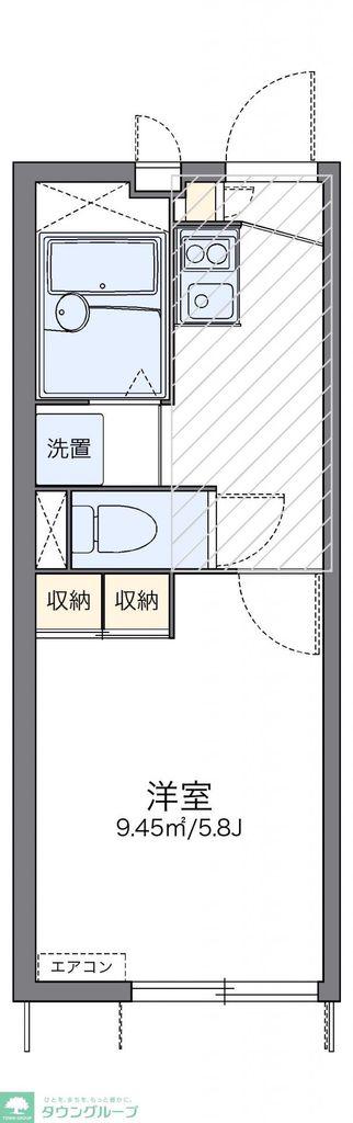 レオパレスコニファーII(1K/1階)の間取り写真