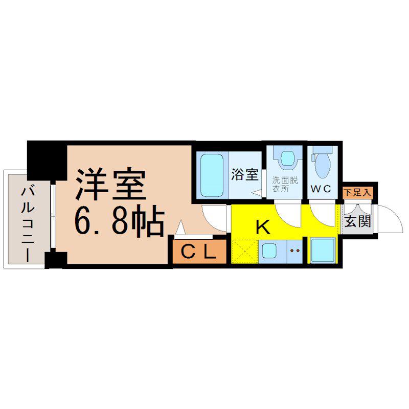 プレサンス大曽根駅前ファースト(1K/10階)の間取り写真