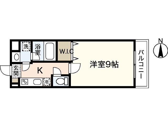 LST OKADAI サウス(1K/4階)の間取り写真