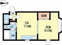 S-COURT17(1DK/1階)の間取り写真