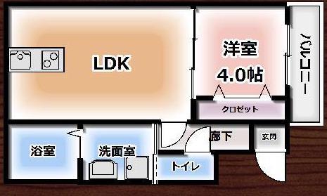 ウインドヒル御殿山II(1LDK/3階)の間取り写真