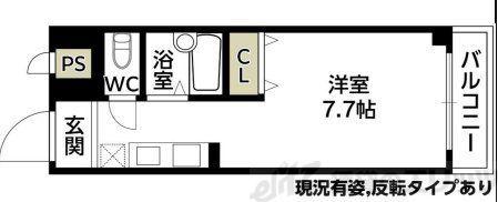 カンタル新大阪(ワンルーム/8階)の間取り写真