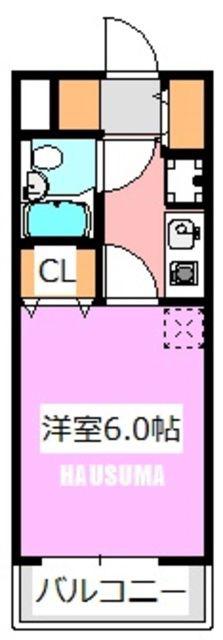 グランレーブ巣鴨(1K/2階)の間取り写真