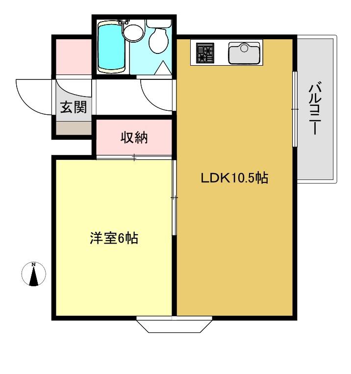 コモド・デ・ピソス(1LDK/2階)の間取り写真