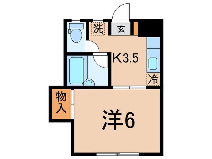 サンブリッヂコーポ(1K/1階)の間取り写真
