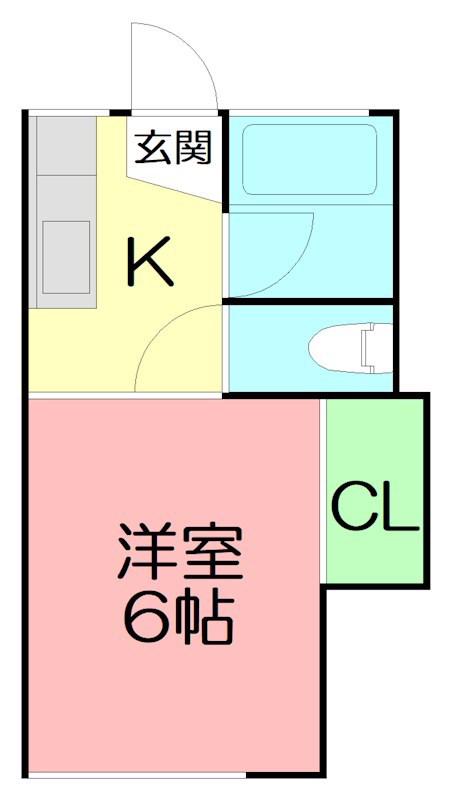 シリウス(1K/2階)の間取り写真