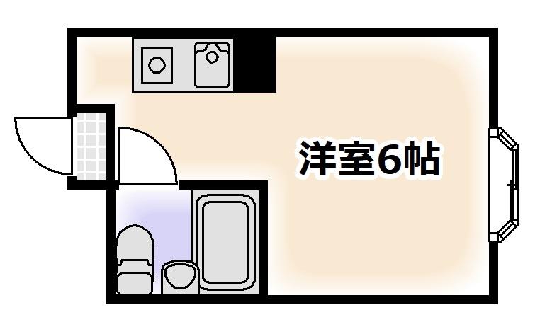 ラパンジール阿倍野(ワンルーム/4階)の間取り写真