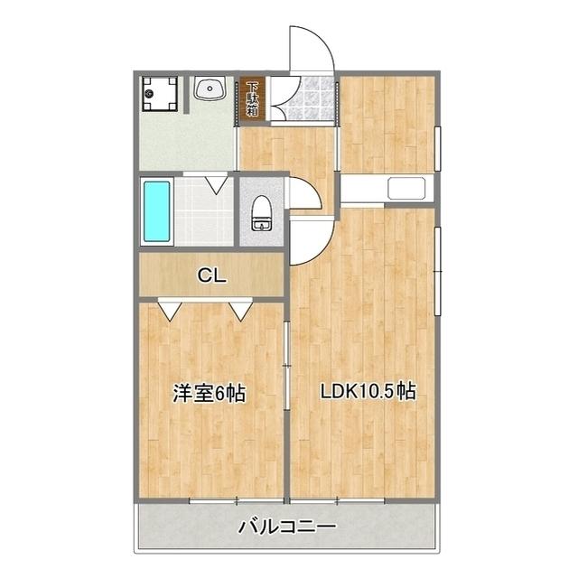 グランリーオ21(1LDK/2階)の間取り写真