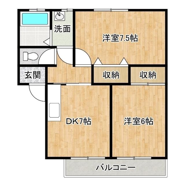 めぞん一刻II(2DK/3階)の間取り写真
