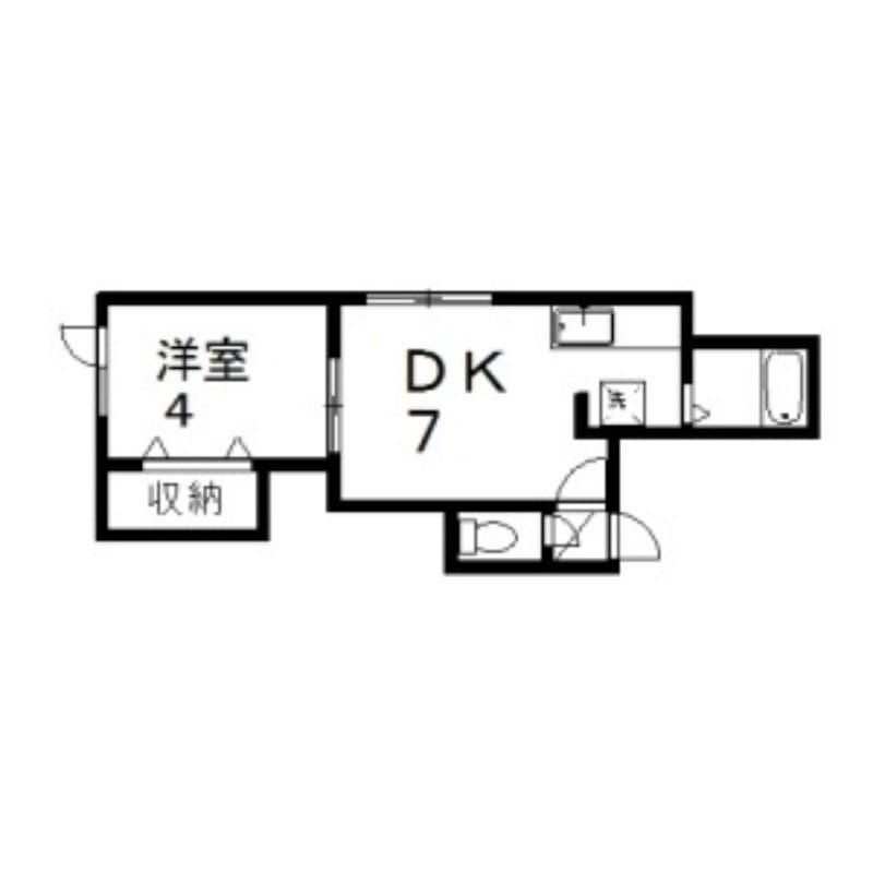 フォレスト本郷8(1DK/2階)の間取り写真