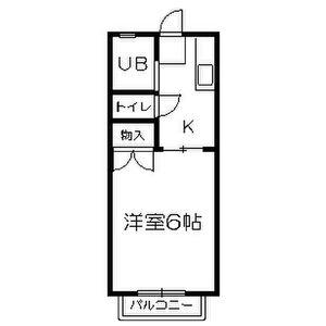 ブランドール高畑(1K/2階)の間取り写真