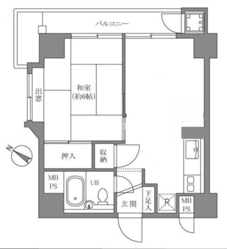 VIP日本橋浜町(1LDK/7階)の間取り写真