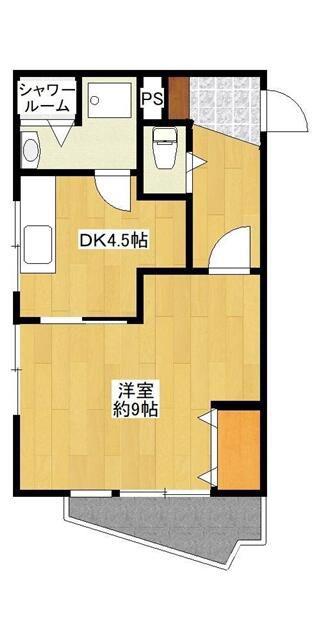 ドリーム東青梅(1DK/5階)の間取り写真
