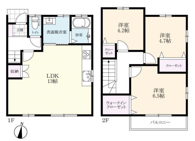ヴィラハウス川副(3LDK/1階)の間取り写真