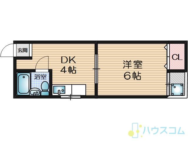 アクティー香露園(1DK/2階)の間取り写真