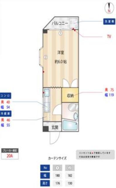 ルシエ町田I(ワンルーム/3階)の間取り写真