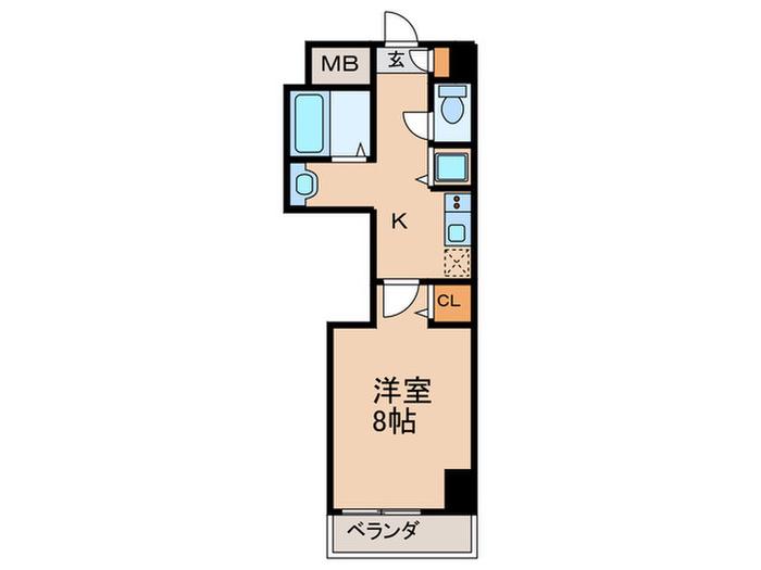 DORF KAMIMAEZU(1K/1階)の間取り写真
