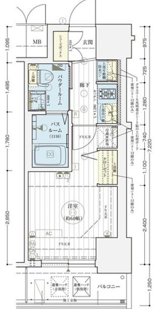 エステムコート新大阪&8554リンクス(1K/12階)の間取り写真