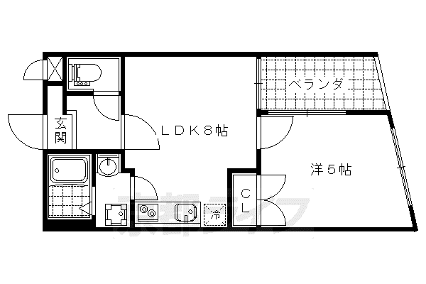 PAO COURT OTOWA(1LDK/2階)の間取り写真