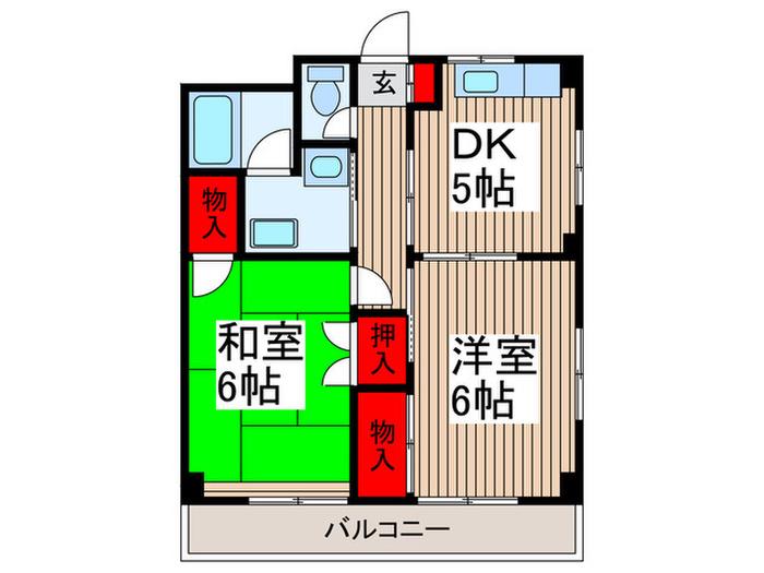 メゾンエイト(2DK/3階)の間取り写真