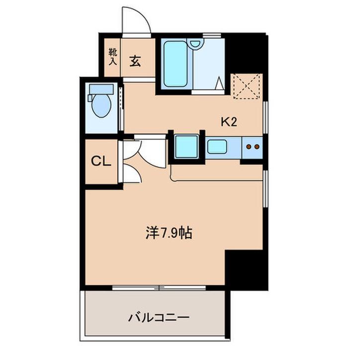 楠原ビル(1K/7階)の間取り写真