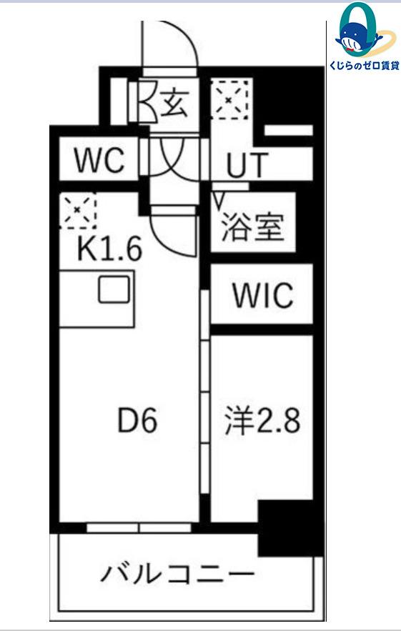 メイクスアート名古屋リニアFRONT(1DK/8階)の間取り写真