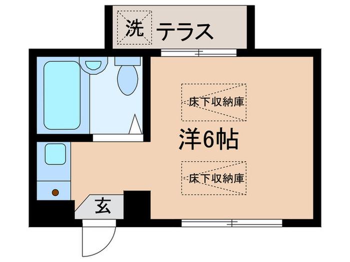 URBAN RESORT 経堂PARTI(ワンルーム/1階)の間取り写真