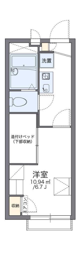 レオパレス萩原台(1K/2階)の間取り写真