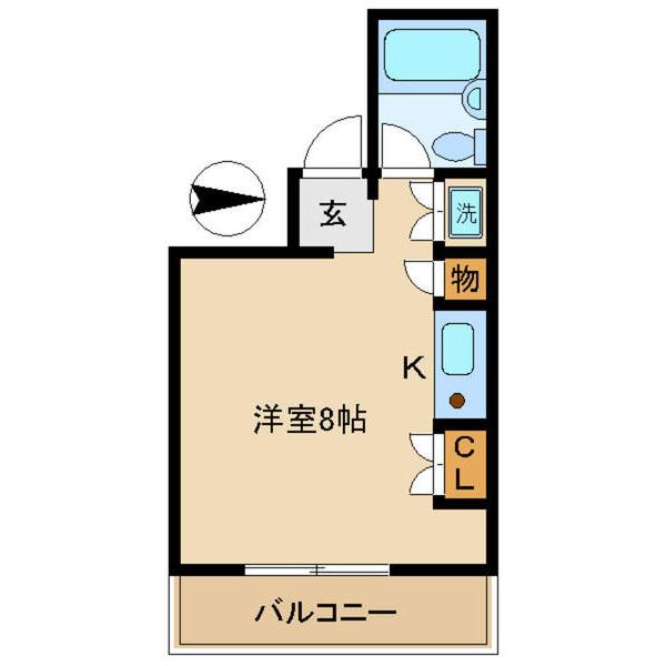 ウィンベルソロ立花(ワンルーム/5階)の間取り写真