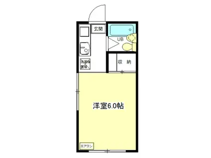 パルメゾン(1K/1階)の間取り写真