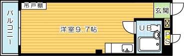 小川レジデンス2(ワンルーム/3階)の間取り写真