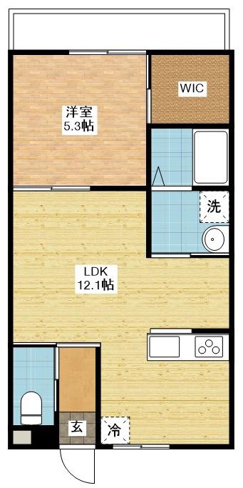 MODERN PALAZZO平間イースト(1LDK/2階)の間取り写真
