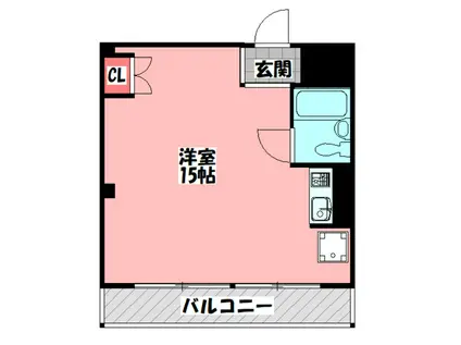 JPアパートメント守口VI(ワンルーム/5階)の間取り写真