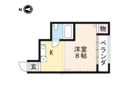 アクアマリン(ワンルーム/3階)の間取り写真