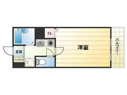 ヴェルディ新神戸(1K/7階)の間取り写真