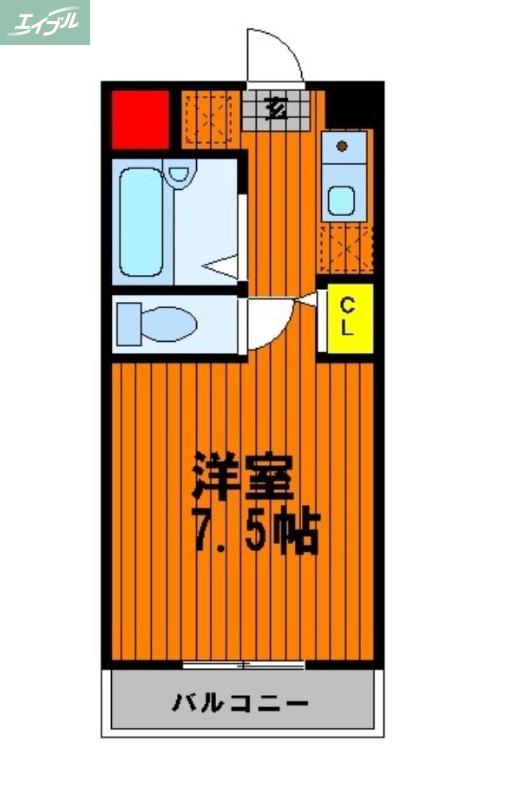 吉原広瀬町マンション(ワンルーム/4階)の間取り写真
