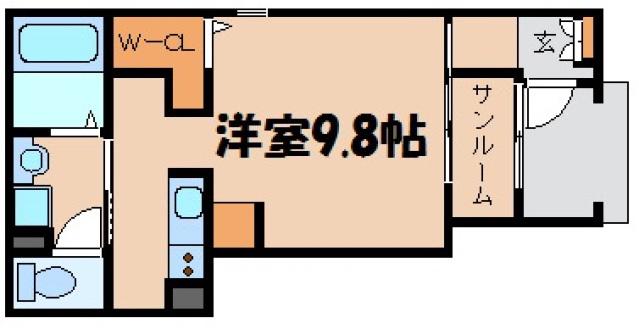 サニーガーデンY(ワンルーム/1階)の間取り写真
