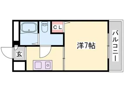 サンワプラザ福崎II(1K/2階)の間取り写真