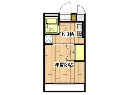 ハイツ光洋(1K/1階)の間取り写真