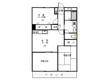 ルミエール藤が丘(3DK/3階)の間取り写真