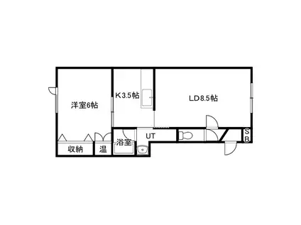 エクセルコート星ヶ浦(1LDK/2階)の間取り写真