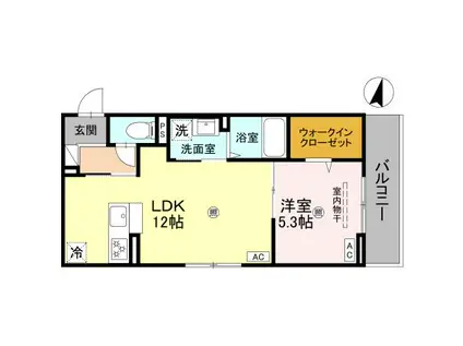 ボヌールメゾンKASUGAII(1LDK/3階)の間取り写真