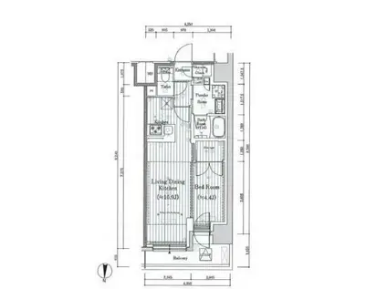 プレール・ドゥーク亀戸VI(1LDK/3階)の間取り写真