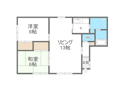 リラックスIN曙(2LDK/2階)の間取り写真