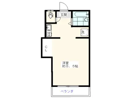 ブルックス東十条(ワンルーム/1階)の間取り写真