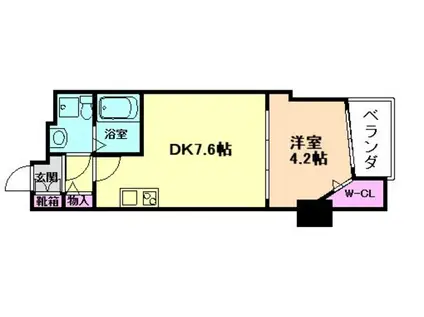 セレニテ梅田EST(1DK/8階)の間取り写真