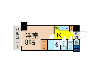 リアライズ松原(1K/2階)の間取り写真